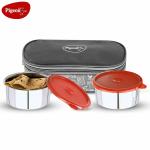 Pigeon Fresh Meal Stainless Steel Lunch Box Pack of 2 - Grey