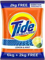 Tide Extra Power Lemon And Mint Detergent Powder, 8 Kg