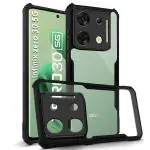 Fashionury Shockproof Crystal Clear Back Cover Case for Infinix Zero 30 5G | 360 Degree Protection | Protective Design | Transparent Back Cover Case for Infinix Zero 30 5G (Black Bumper)