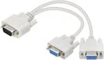 fdealz VGA Y Splitter Cable Video Adapter Male to 2 Ports Female VGA Splitter Cable Adaptor 1 Piece
