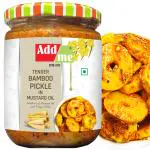 Add Me Tender Bamboo Shoots Pickle 500G Kacche Bans ka Achar Glass Pack