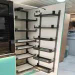 Femars Pantry Unit With 12 Glass Basket MDF (Medium Density Fiber), Glass, Steel Wall Shelf (Number of Shelves - 12, Black)