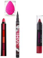 BINGEABLE HDA36 H Pen Eyeliner, 5 in 1 Lipsticks, 1 Crayon Super Matte Lipsticks