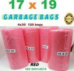 S Satisfyshop black 17x19 PACK OF 4 x 30 ( 120 BAGS ( 120 Bags) Small 8 L Garbage Bag (120Bag )