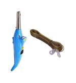 First Front Dolphine Shape Electric Gas Lighter With 10 Mtr PVC Rope and Multicolour, Pack of 2