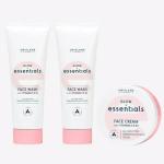 SMART BEAUTY Oriflame ESSENTIALS Glow Essentials Face Wash with Vitamins E & B3 125 ml (pack of 2) , Essentials Face Cream with Vitamins E & B3 75 ml (3 Items in the set)