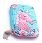 Jellify Multicolor Plastic Unicorn Pouches Pencil Cases For Kids, Big Pouch