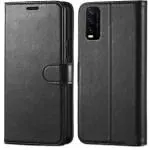 Coverview Flip Cover for Vivo Y20, Vivo Y20i, Vivo Y20A, Vivo Y20G, Vivo Y20T, Vivo Y12s, Vivo Y12G - Charcoal Black
