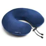 Tressential Memory Foam Travel Neck Pillow for Men, Women and Kids | Pack of 1 (Blue)