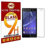 Kite Digital Sony Xperia C3 Premium Tempered Glass Screen Protector Slim 9H Hardness 2.5D
