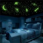 Look Decor Green Vinyl Glow In The Dark Fluorescent Night Star Astronomy Space Wall Stickers -Pack Of (Pack Of 207)