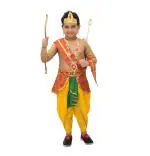 Kaku Fancy Dresses Ram Dhoti Costume For Boy/Ram Navami/Ram Dress/Dushera Costume/Ramayan Play/Mythological Costume For Boys - Red, 3-4 Years