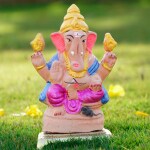 Puja n Pujari Eco friendly shaku chaka ganesh 8 inch