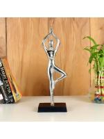 DMD Yoga Girl Silver By De Maison Decor (3.5 X 4 X 12)