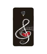 Casotec Love Note Music Design Printed Silicon Soft TPU Back Case Cover for Swipe Elite 2 plus