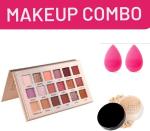 RAZY Exclusive Combo Of Nude Eye Shadow With Weightless Loose Powder & 2pcs Makeup Blender (4 Items in the set)
