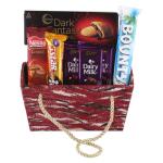 SurpriseForU Yummy Combo Of Dairy Milk And Nestle With Handle Basket | Chocolate Gift | Chocolate Basket Hamper | 860