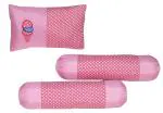Oscar Home Pink Polka Baby Pillow and Bolster set