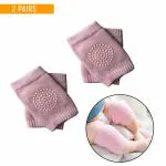 Safe-o-kid Crawling Baby, Toddler, Infant Anti-Slip Elbow And Knee Pads/Guards-Pink Pack of 2