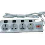 Akshita Trading 4 Pin Power Socket Power Strip White Extension Board
