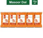 Trinetra Red Masoor Dal 5 kg (1Kg X 5 Pack)