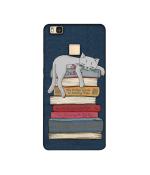 Casotec Cat Sleeping On The Books 3D Printed Designer Hard Back Case Cover for Huawei P9 Lite