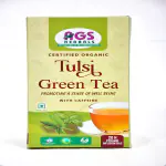 AGS Herbal Tulsi Green Tea Pyramid Tea Bags 20 Nos