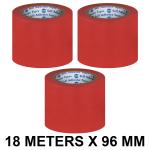 VCR Red Floor Marking Tape - 18 Meters in Length 96mm / 04