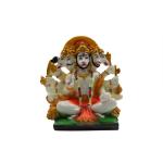 ESVAR STONECARFT Hand Made Panchmukhi Hanuman Ji Of White Colour Poly resin Material. ( H X W X D = 15 X 9 X 6 ) Decorative Showpiece - 15 cm (Polyresin, White)