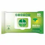 Dettol Disinfectant Sanitizer Wet Wipes for Skin & Surfaces , Original (Pack of 2, 80 Count each)| Moisture-Lock Lid | Safe on Skin | Ideal to Clean Surfaces