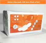 Nucleya Retail Anion chip Sanitary Pads XXL+ (Pack of 50-320 mm) Whole night protection Japanese SAP