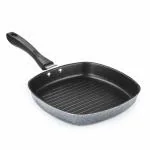 AVRT Aluminium Non Stick Grill Pan Tandoori, Sandwich pan,Grilled tawa Square Black