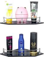 See Inside Glass Wall Shelf  (Number of Shelves - 2, Black)