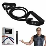 Slovic Resistance Tube for Workout | Exercise Equipment for Home Gym | Resistance Tube Set for Exercise | Workout for Men & Women | with Door Anchor Foam Handles & 30+ Exercises Guide | Heavy Duty