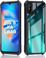 Cloudza Tecno Spark 6 Go Black Thermoplastic Polyurethane Anti Scratch and Shock Absorbent Mobile Back Cover