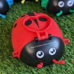 Gooyo Bug Shaped Water Bottle with Moving Wheels, 550 ML Leak-Proof Water Bottle for Kids, Water Bottle with Strap & Sipper for Kids, Sipper Water Bottle for kids (Red)