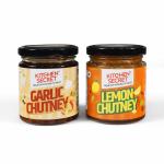 Kitchen Secret Combo Pack: Lemon Chutney(200G), Garlic Chutney(185G), Enhance The Taste Of Various Dishes ( 385Gm Pack Of 2 )