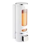 CUROVIT ABS Soap Dispenser 300ml White in Colour Wall Mounted for Bathroom Kitchen & Wash Area Victoria Model Round in Shape