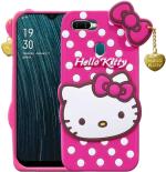 Cloudza Oppo A7 Pink and White Silicon Scratch Resistant Mobile good back Cover