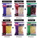 CANAAN FOODS PAPPAD COMBO PACK (PACK OF 18) Bat Pappad-3+Heart Pappad-3+Onion Ring-3+Cap Pappad-3+White Ring Pappad-3+Wheel Pappad-3 (1800 grams)