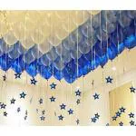 Party Propz Blue Foil Foil Glitter Stars And Tinsel Curtain Ceiling Decorations