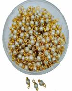 BEADS N FASHION Gold Finish Loreals Seed Beads For Jewellery Making,Beading,Embroidery&Art&Crafts,Size: 3 Mm,Pack Of 50 Gm