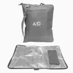 AXG New Goal Grey Premium Waterproof Lunch And Tiffin Bag Cum Mat With Sling 3L