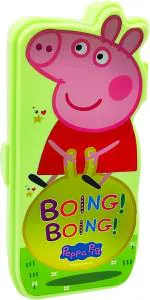 POKSI Pencil Box | Peppa Pig Pencil Box with Dual storage space and additional accessories| Perfect Art Plastic Pencil Box l Set of 1 Multicolor