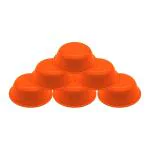 Jaycee Microwave Safe And BPA Free Orange Round Virgin Plastic Multipurpose Bowl - 300 Ml (Pack Of 6)