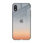 Qrioh Silver Ombre Glass Case for Apple iPhone XR