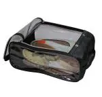 atorakushon Fabric Shoe Cover Portable Travelling Half Transparent Storage Bag Footwear Wardrobe Dust-Proof Organizer Pouch Pack of 1 Black