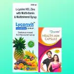 Herbshd Health-Aim Capsule & Lyconvit Syrup For Energy Booster (Pack Of 2)