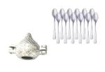 Urban buy Aluminium Gujiya Mould With Stainless Steel 12 Pcs Coffee Spoon Set and Multicolour, Pack of 2