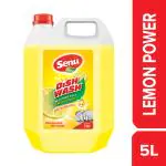 Senu Fresh Lemon Fragrance Dishwash Liquid Gel 5 L Refill Pack, Leaves No Residue, Grease Cleaner For Utensils - Liquid Kitchen Soap